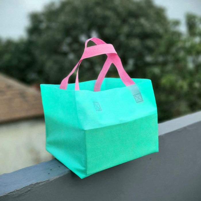 

SALE 1 lusin (12 pcs) Tas box 22x22 20x20 18x18 kotak nasi spunbond murah - TAS POLOS