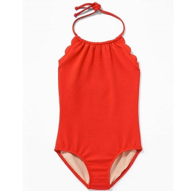 scalloped swimsuit