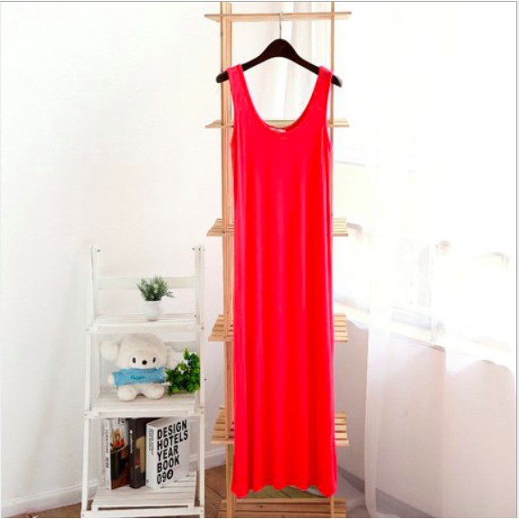 Dress Long Tanktop / Dress panjang Leher V maxi dress terlaris termurah