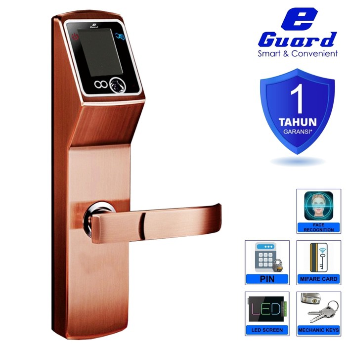 E-Guard Smart Digital Door Lock Face ID Kuncipintu Digital TD1601R