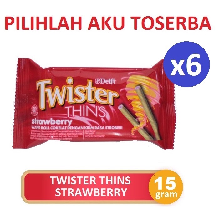 Twister Thins STRAWBERRY 15 gr - ( HARGA 6 PCS )