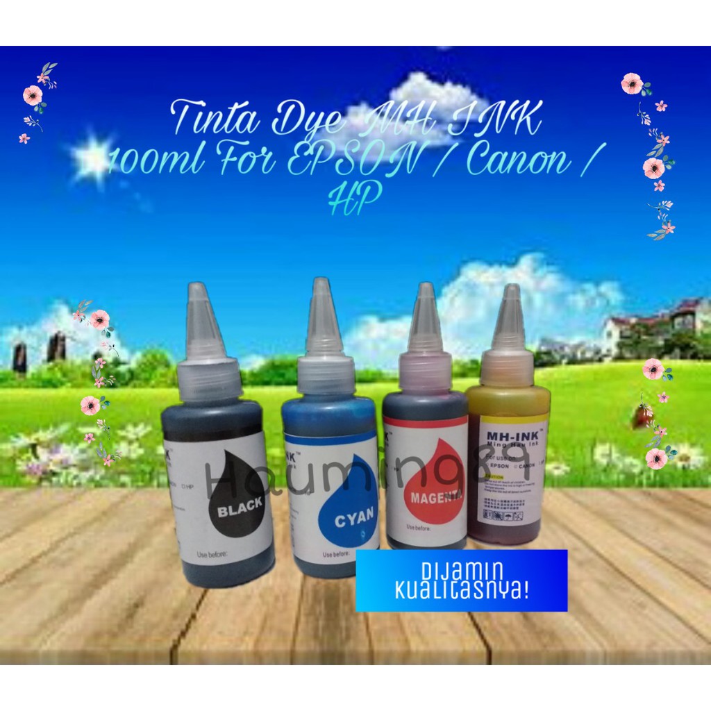 Tinta DYE MH INK For Printer INK Jet EPSON HP CANON 100ml DYE Ink Kualitas Bagus