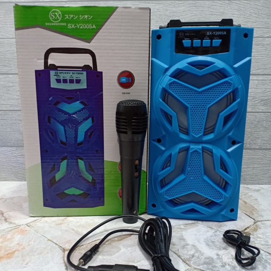 Speaker Portable Karoke Bisa  Bluetooth Type SX-2005  Free Mic Kabel /Speaker SX-2005 Salon Aktif/Sa