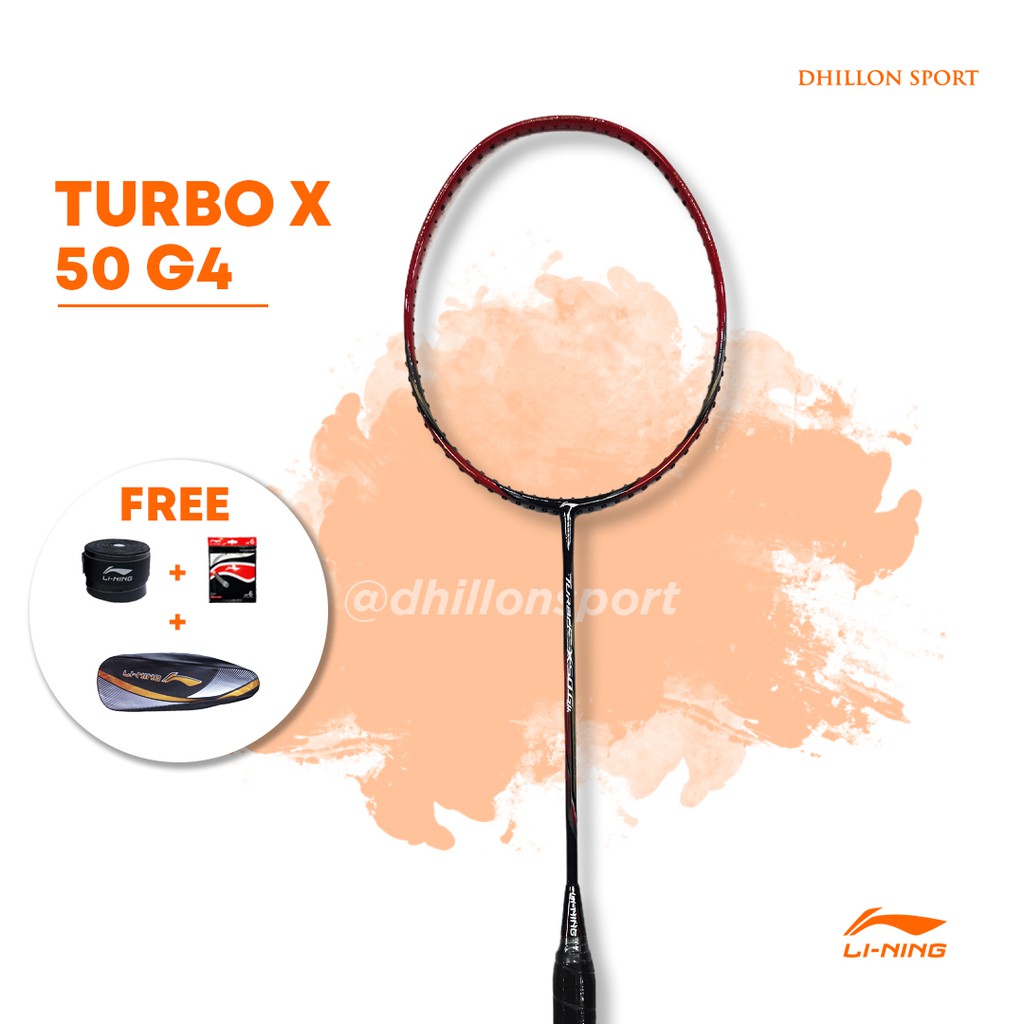 Raket Badminton Lining TURBO X 50 , 60 , 70 G4 Original / LI NING TURBO 70g4