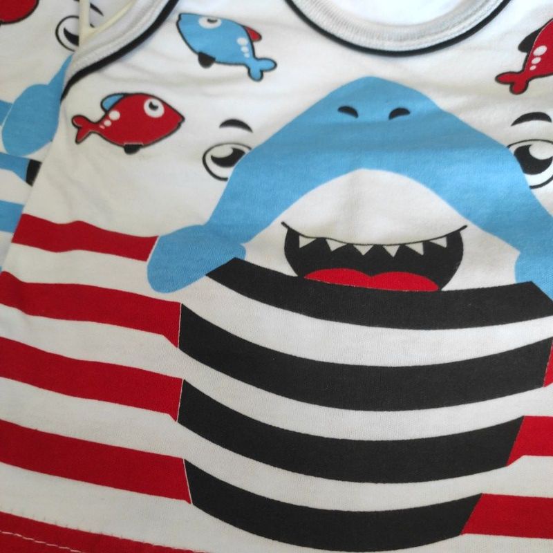 EROS SINGLET Setelan baju celana pendek bayi MICKEY, DORAEMON, SHARK, YUPI, COLA