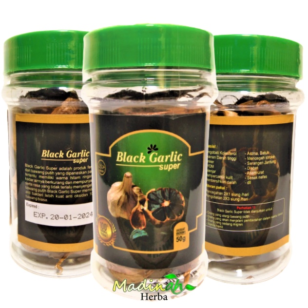 Black Garlic Super  Bawang Putih Fermentasi 50 gr Bawang Hitam Original