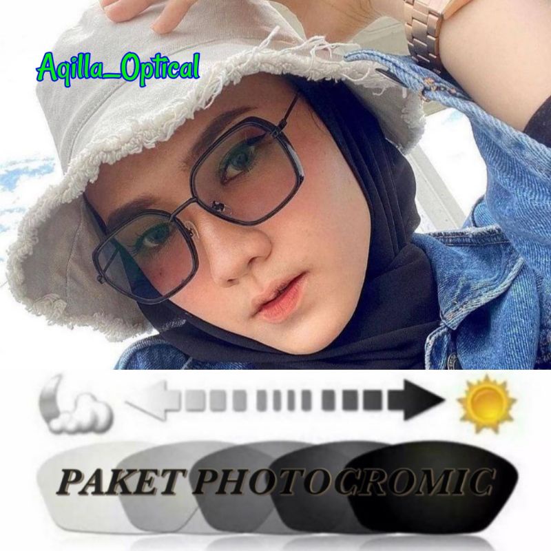 KACAMATA KOTAK 0038 LENSA PHOTOCROMIC