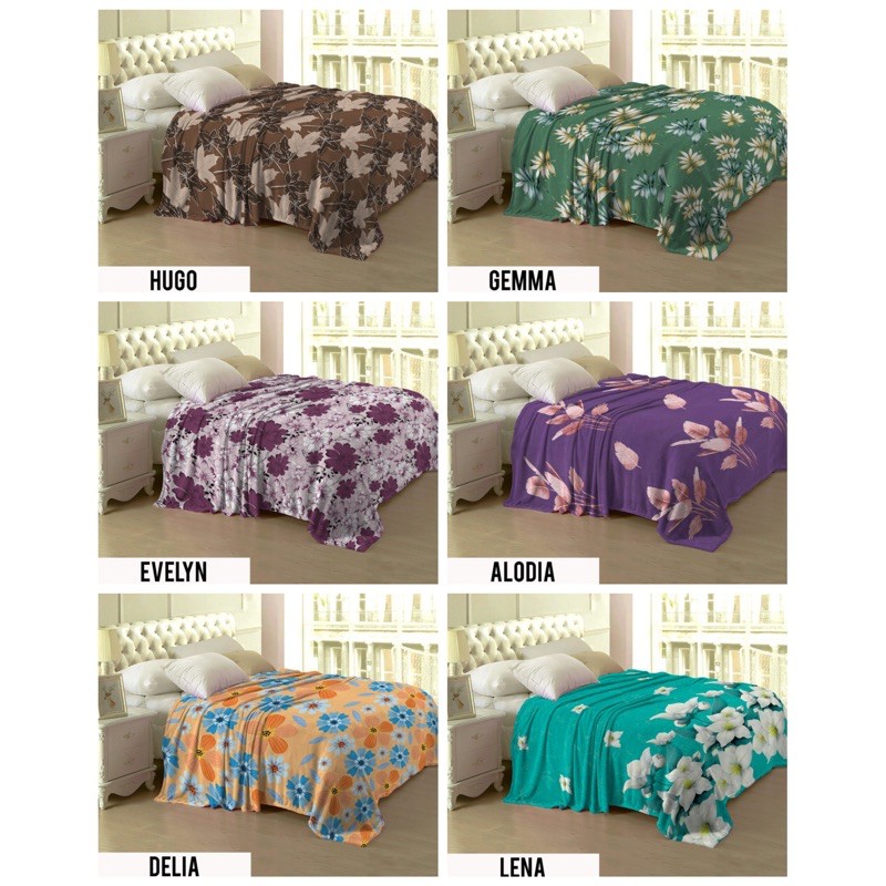 Selimut Lady Rose Terlaris bulu halus uk. 160x200 motif minimalis Stacko Glory Aquatic Roman Celine-1