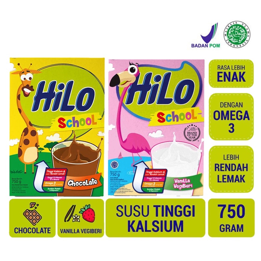 

Susu HiLo School Susu Bubuk 750 gr