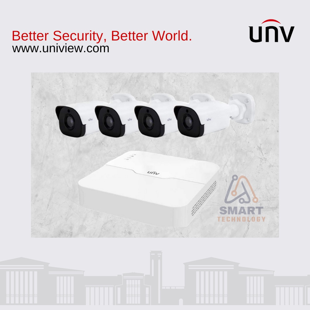 Uniview UNV KIT/301-04LB-P4/4unit2122LR3-PF40M-D Ultra 265 NVR Kit