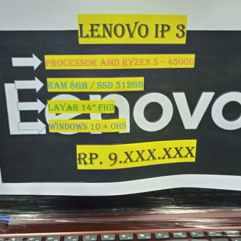 LENOVO IP 3 RYZEN 5 4500U 8GB SSD 512GB
