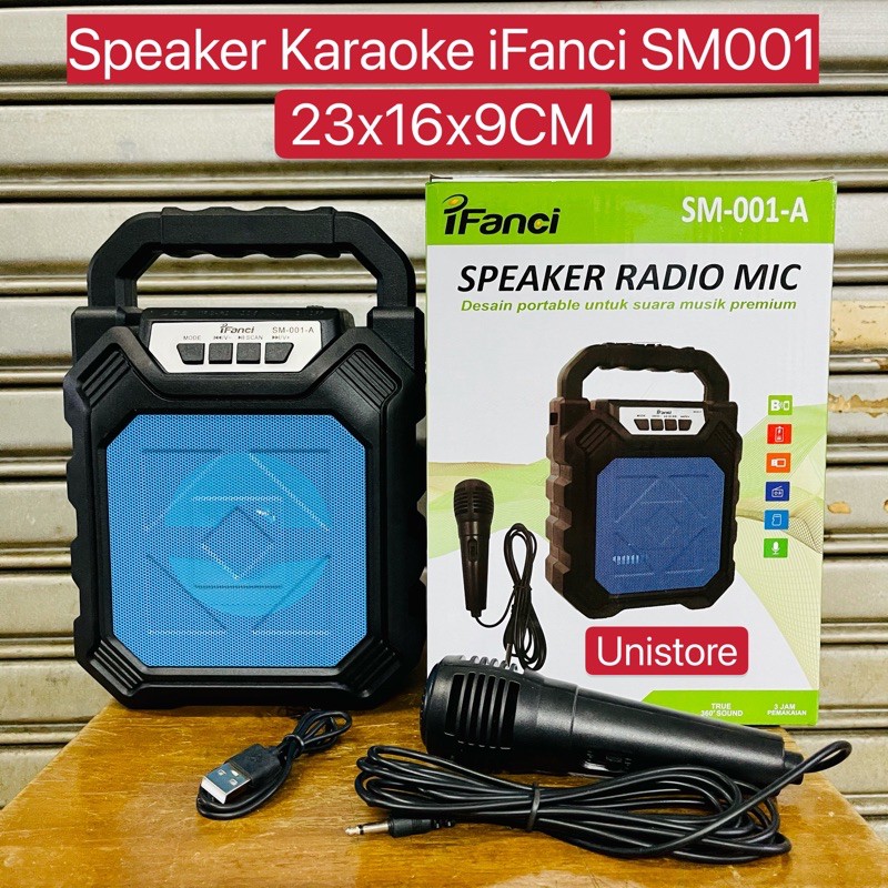 iFanci Speaker Karaoke dengan mic Speaker meeting bluetooth portable
