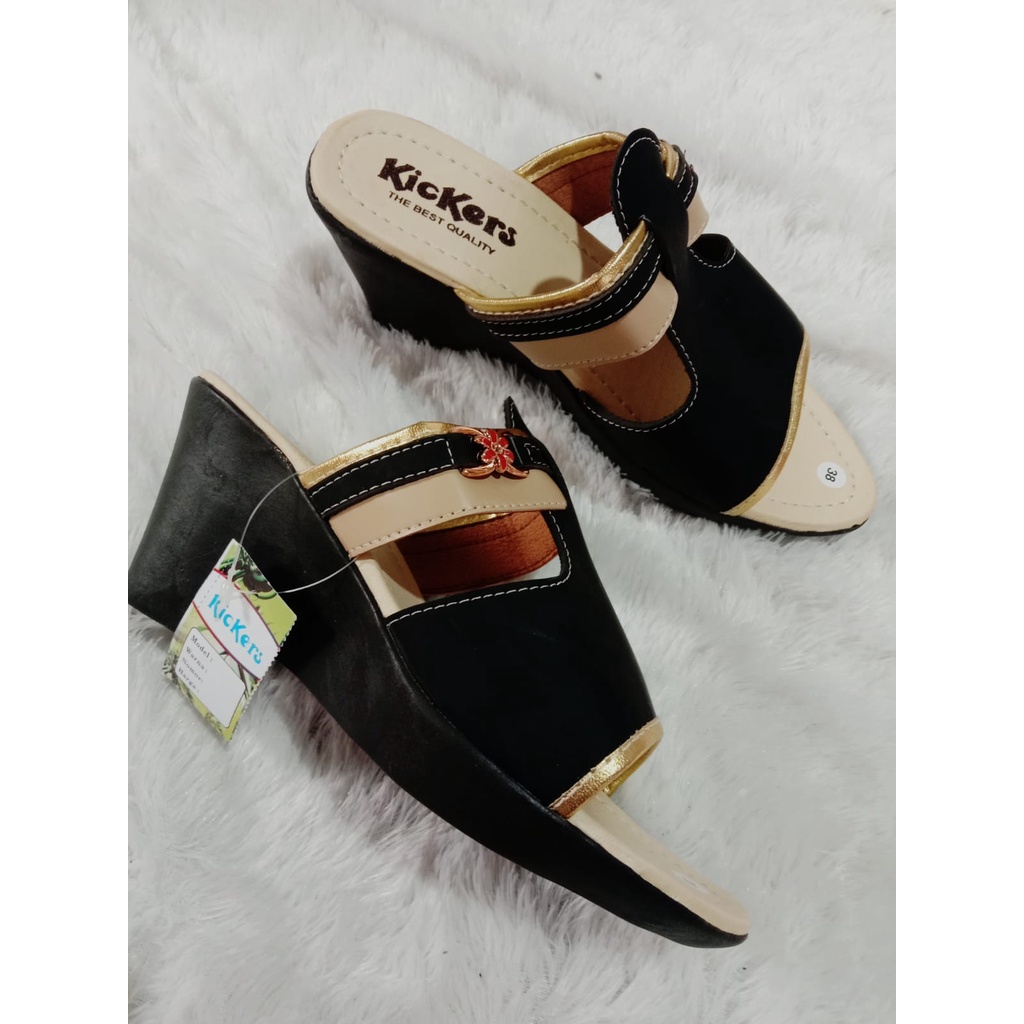 Sandal Wedges kickers Wanita