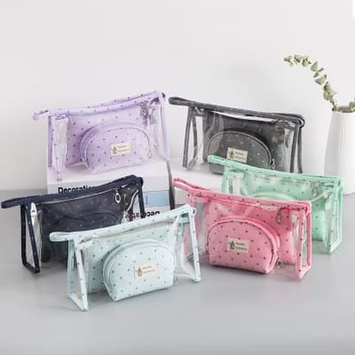 Igrosir Korean 3in1 beauty / cosmetic / Pouch / toiletries / multi-purpose bag / Tas Kosmetik