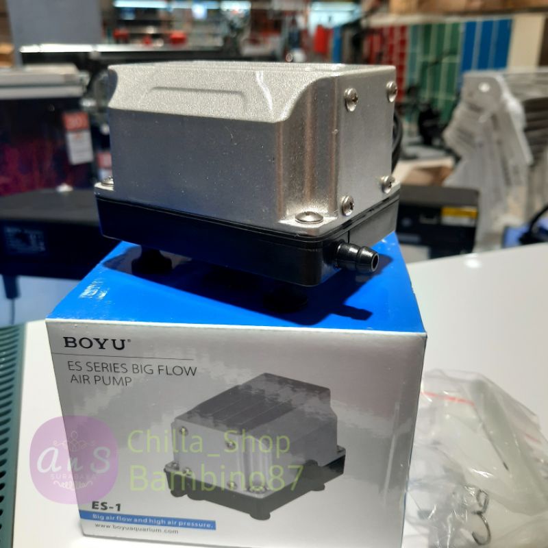 Pompa Udara Akuarium / Aerator / Airator / Airpump Es-1 Boyu
