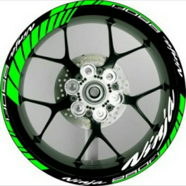 Sticker velg motor Ninja 250Fi uk velg 17"