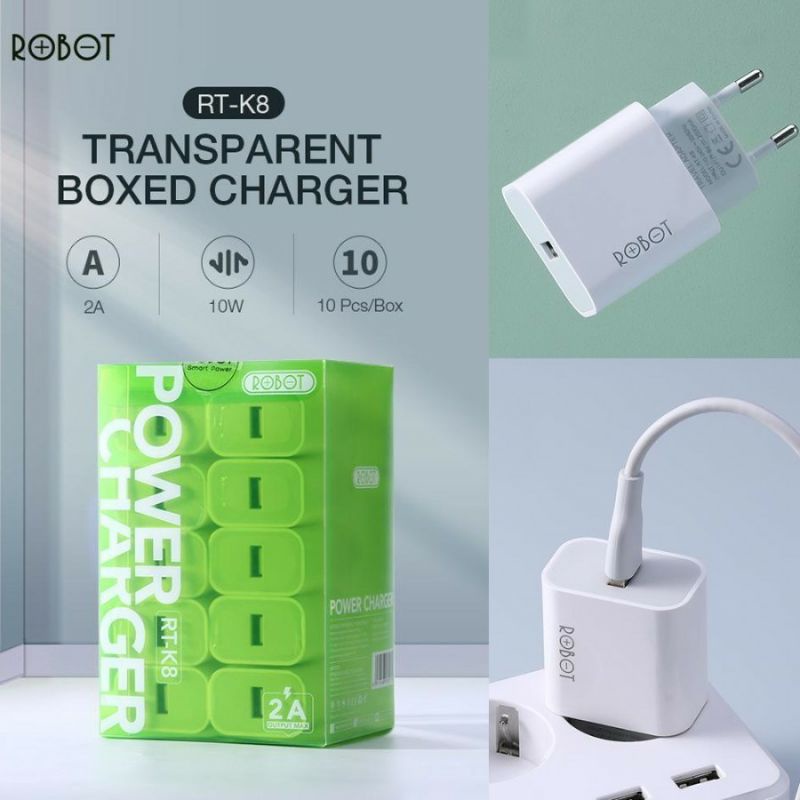 Charger Robot RT-K8 Batok Charger Adaptor 10 Pcs ORIGINAL