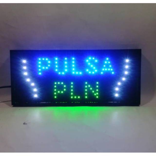 Tulisan lampu led / led sign pulsa - pln