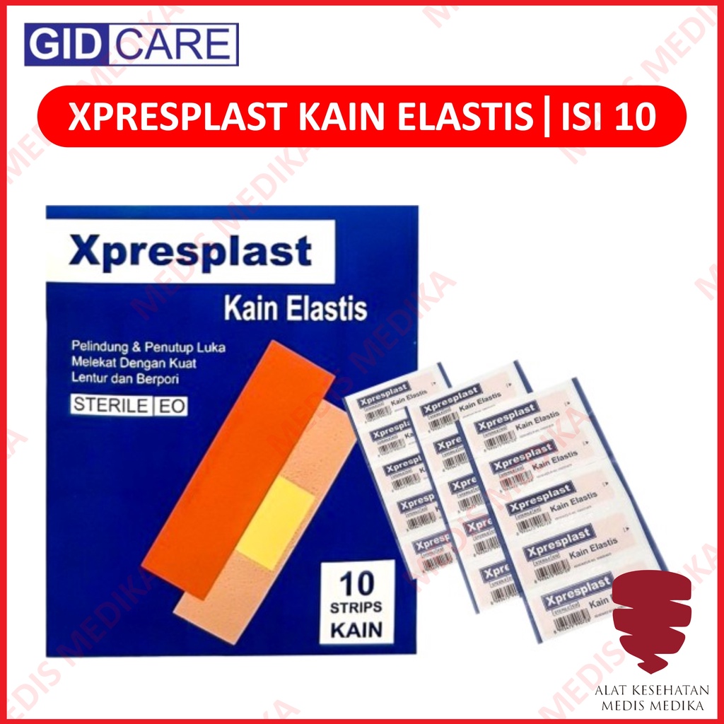 Xpresplast Sachet Plester Luka Kain Elastis p3k Isi 10 Sejenis Hansaplast