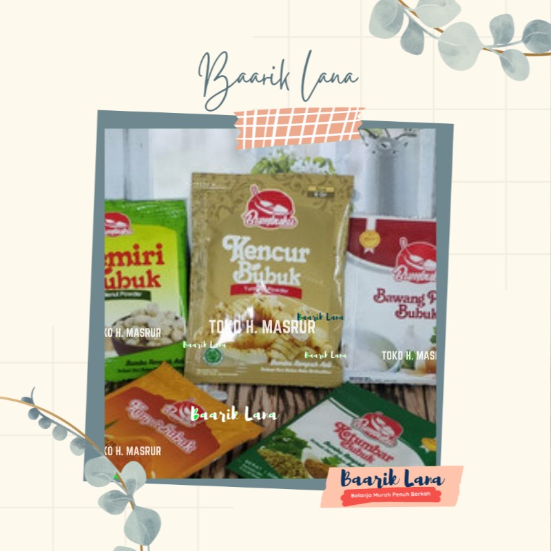 

Bumbu Bubuk Cap Bumbuku Kemiri, Bawang Putih, Kunyit, Ketumbar, Kencur