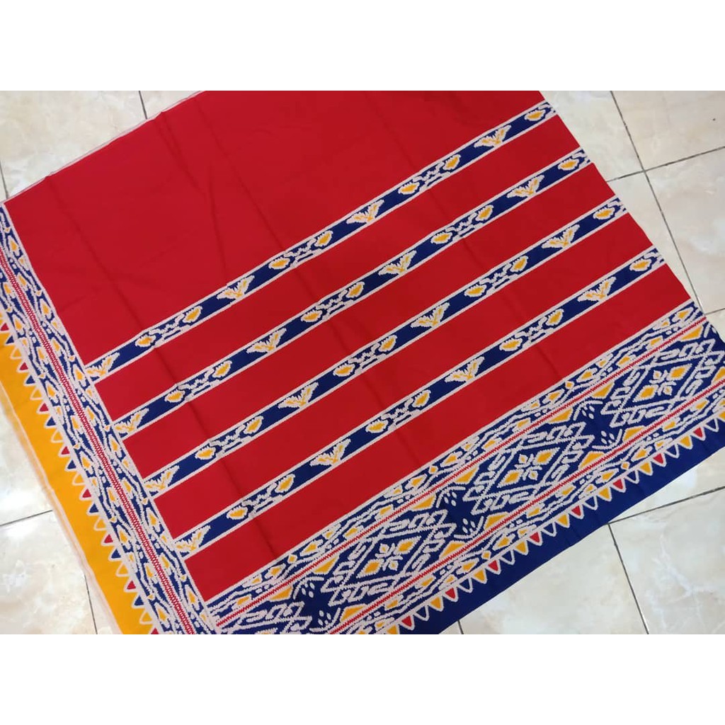 Kain batik solo etnik merah biru