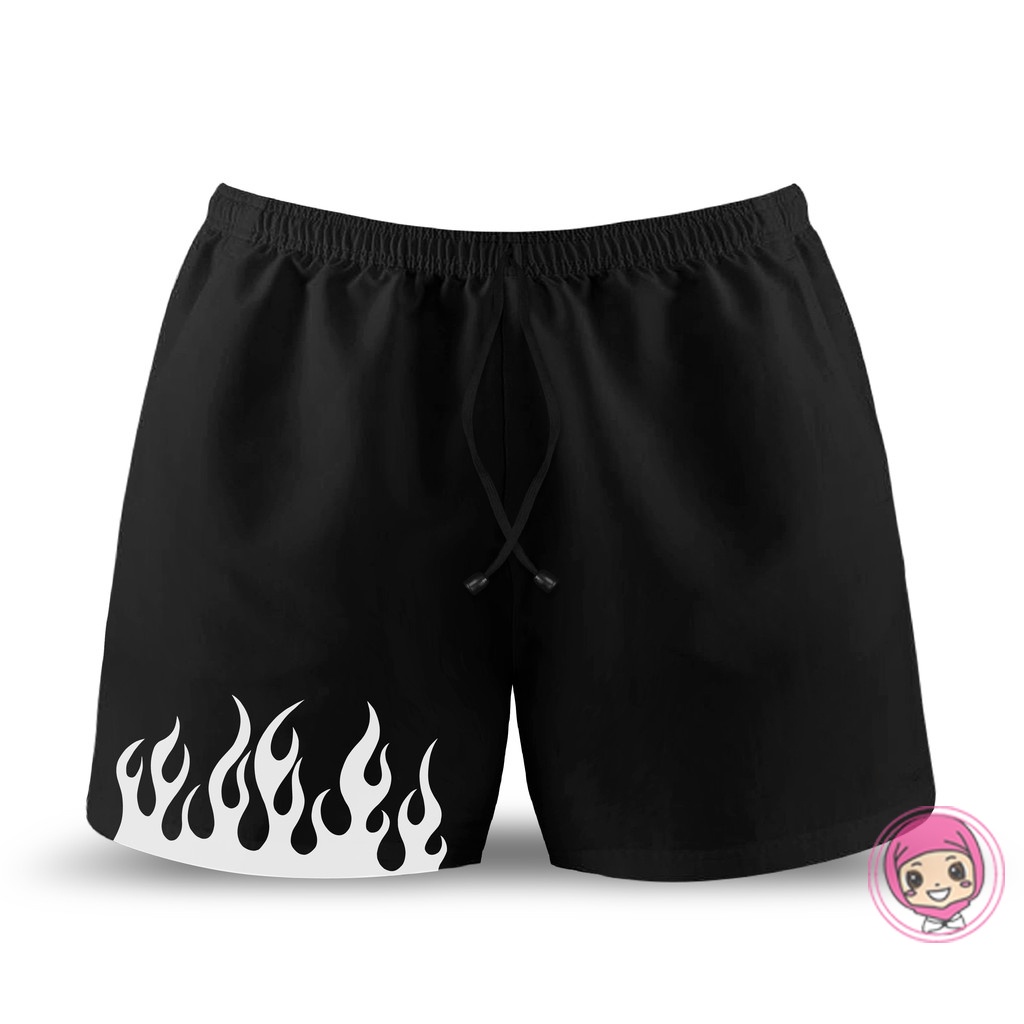 VS - Celana Pendek Fire / Hot Pants Black White Fire