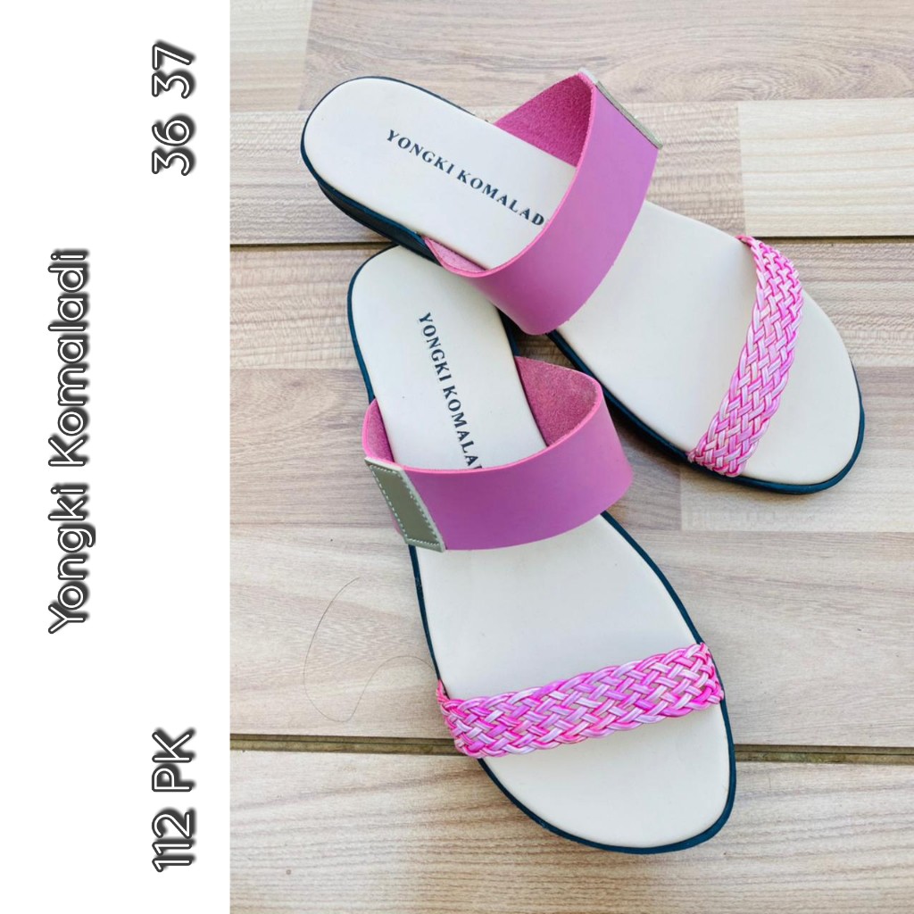 sandal yongki strap pink cantik