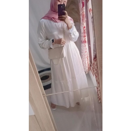 Dress Gamis Putih dress Pantai Dress Muslimah Gamis Syar'i