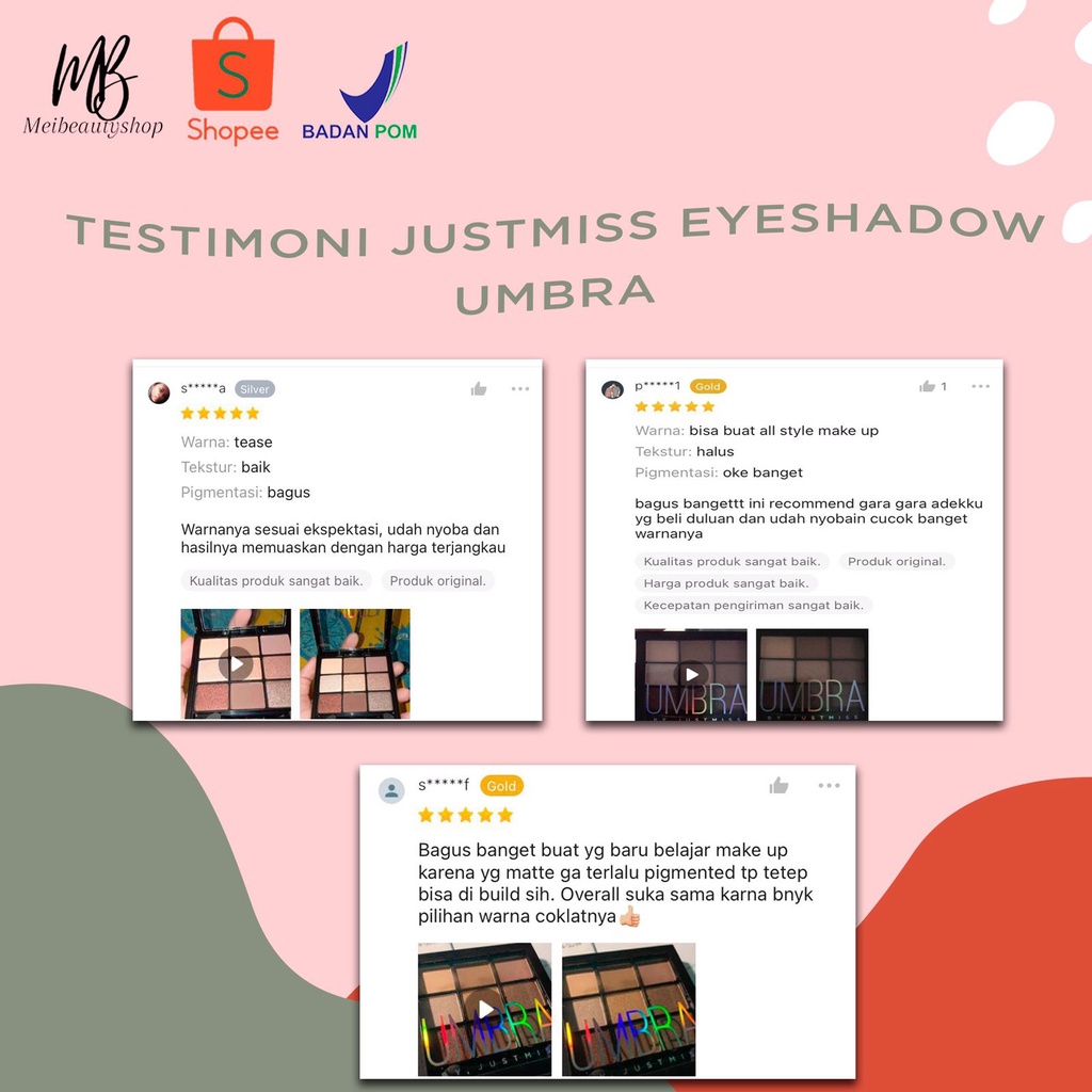 JUST MISS Eyeshadow Umbra / Eyeshadow Pallet