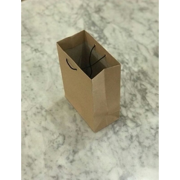 

Ecer Paper Bag Kraft 15 cm x20 cm x 8 cm
