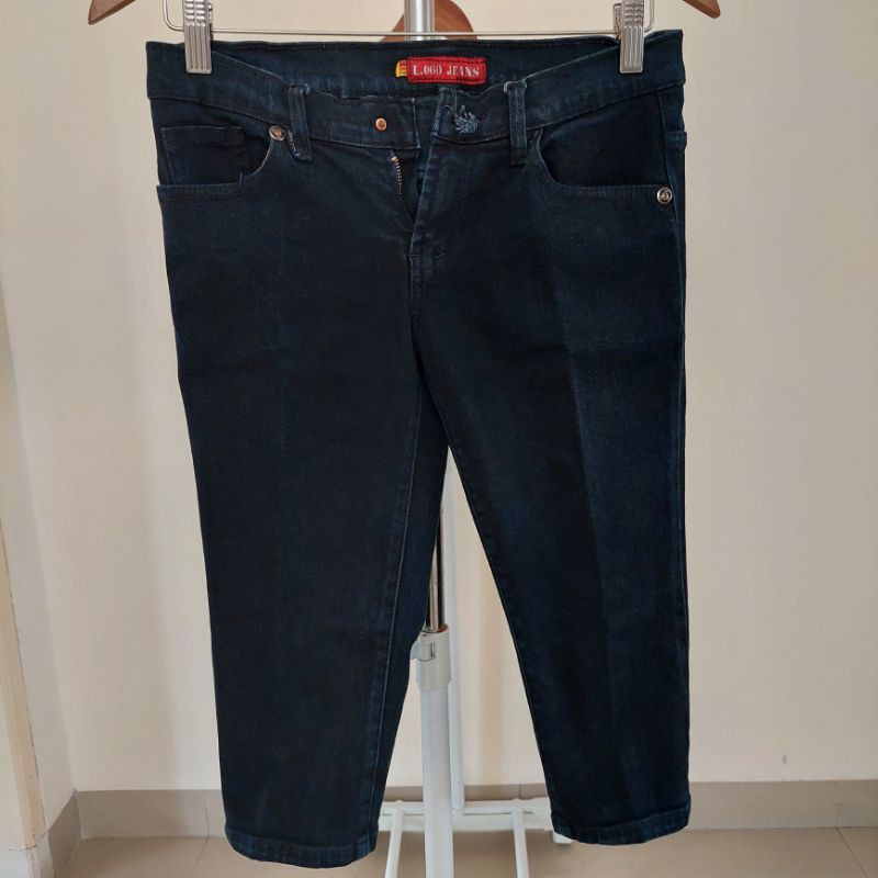 (preloved) logo jeans