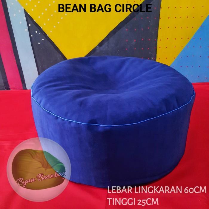 Bean Bag Circle / Sofa Lesehan / + Isi Styrofoam - Suede Navy