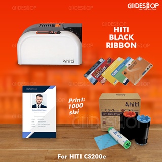 Ribbon Black ID Card Printer Hiti CS200e