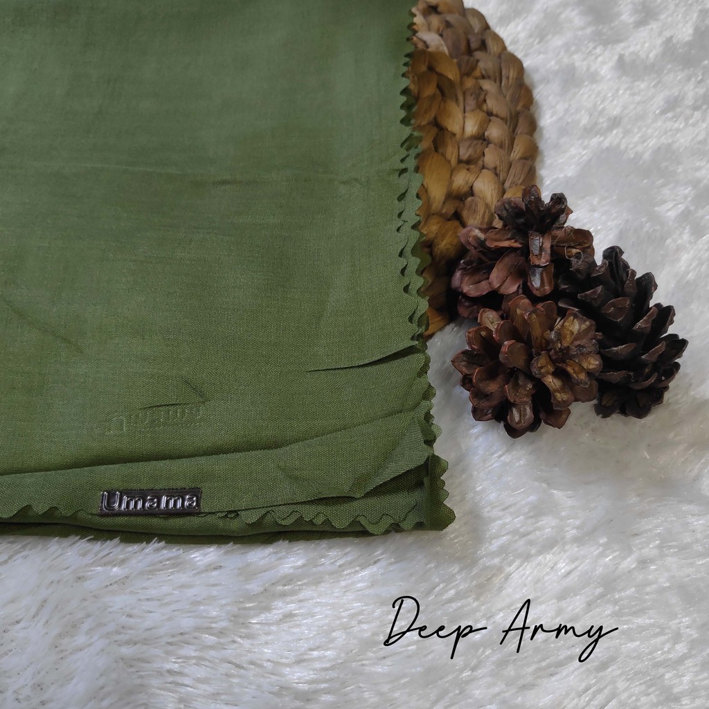 HIJAB SEGI EMPAT VOAL UMAMA LC, JILBAB LASERCUT, VOAL UMAMA, SEGI EMPAT VOAL-Deep Army