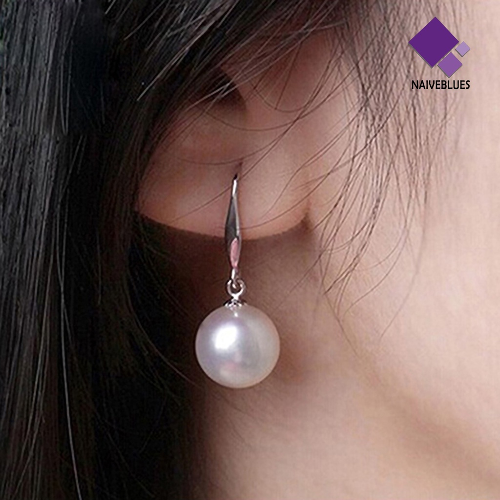 Anting Menjuntai Aksen Mutiara Gaya Elegan