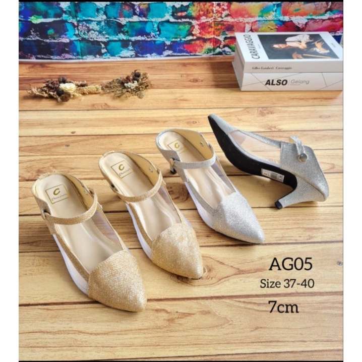 ABBUSHOES  AG 05 high heels bapau mules amiroh 7cm