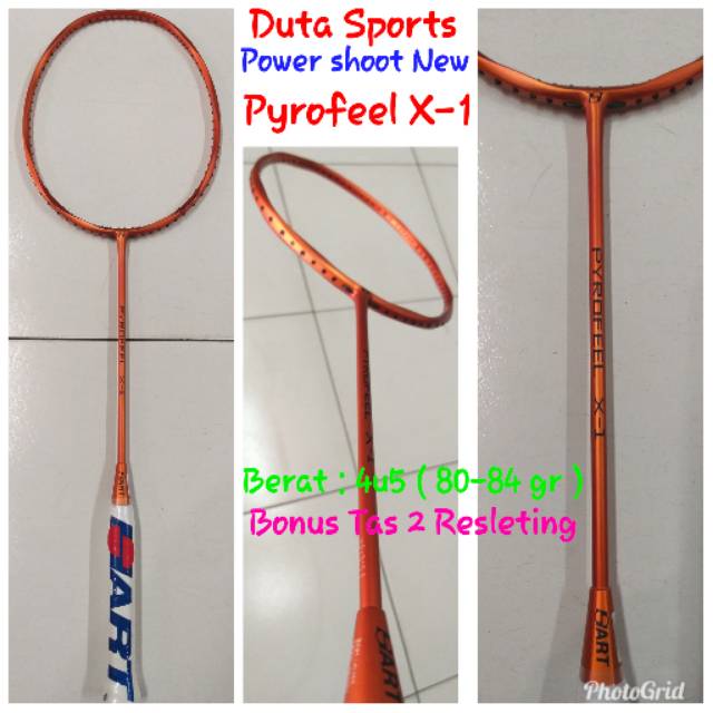 Raket Badminton Hart Pyrofeel X-1 Bonus Tas 2 Resleting