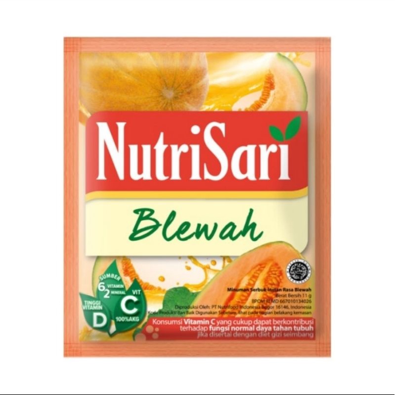 

NutriSari Blewah Sachet Minuman Buah Isi 40pc/ 4 Renceng