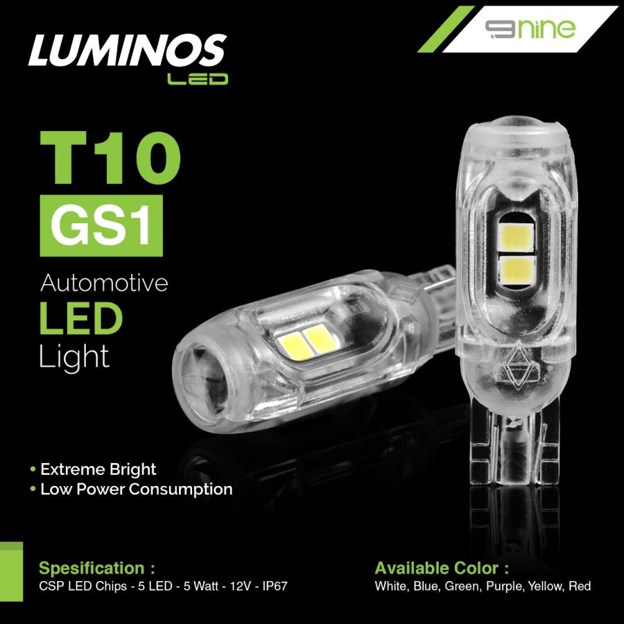 9NINE LED LAMPU SENJA KOTA SEN T10 SUPER BRIGHT TERANG UPGRADE CHIP