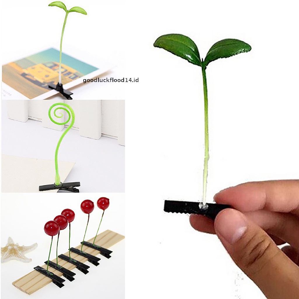 [OOID] 4 Pc Fashion Unisex Funny Grass Clips Adorable Flower Mushroom ID