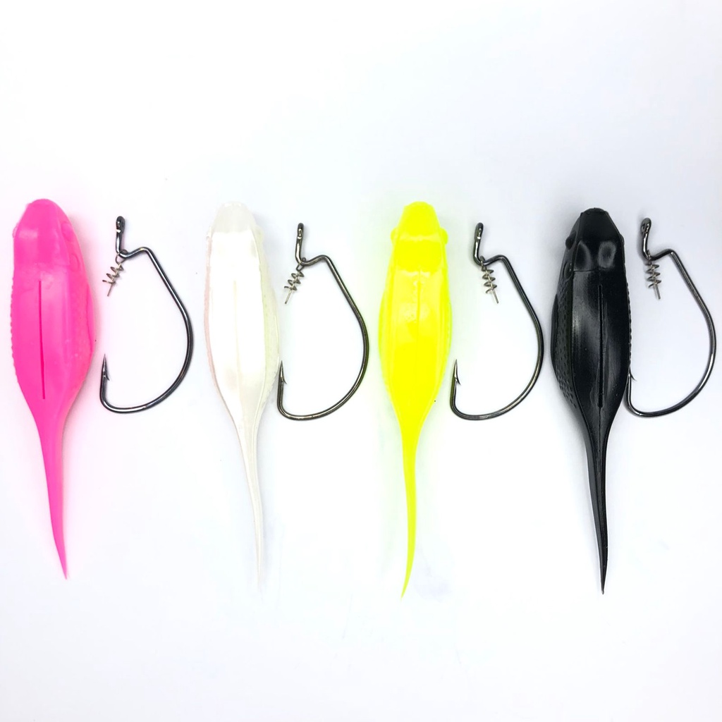 Soft Bait Bentuk Kodok Semi Floating Panjang 10cm + Wormhook 5/0