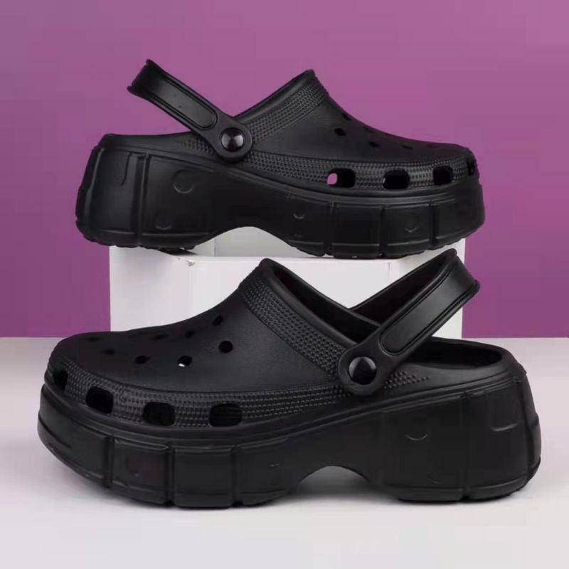 Lego Block Platform Clog Non Jibbitz 5199 Sandal Wanita Dewasa Slop Import Sendal Selop Tinggi 6 cm Jumbo not Crocs Bae