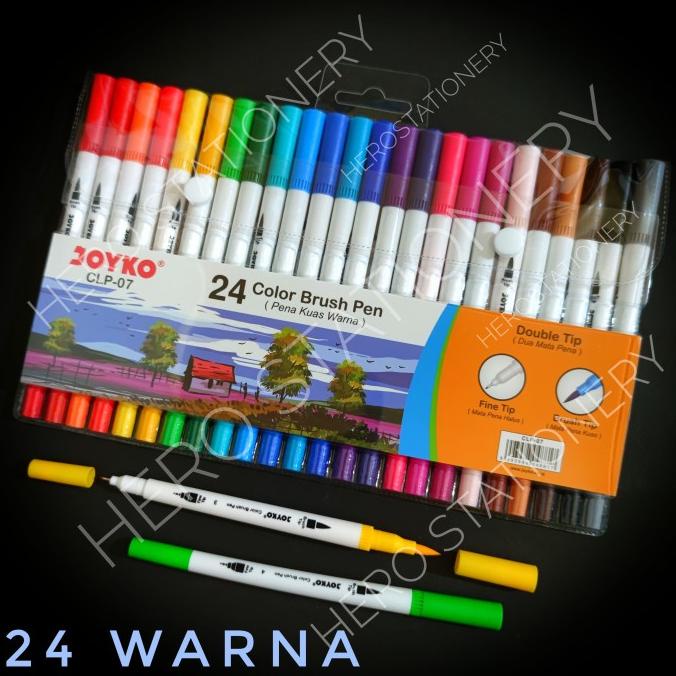 

Pen Gel Kuas Color Brush Pen Joyko Set 24 Warna Clp-07