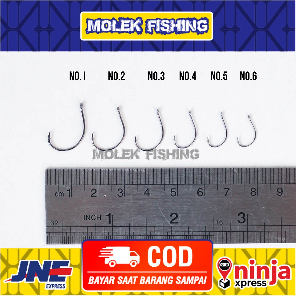 Mata kail Pancing udang Sepit Hijau Gamamis 1045 / Kail Udang / Mata Kail Udang Galah / Kail Udang /