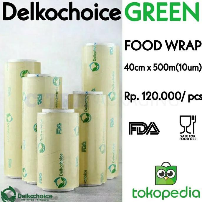 PLASTIK CLING WRAP - FOOD WRAPPING SEALER DELKOCHOICE 40CM X 500M