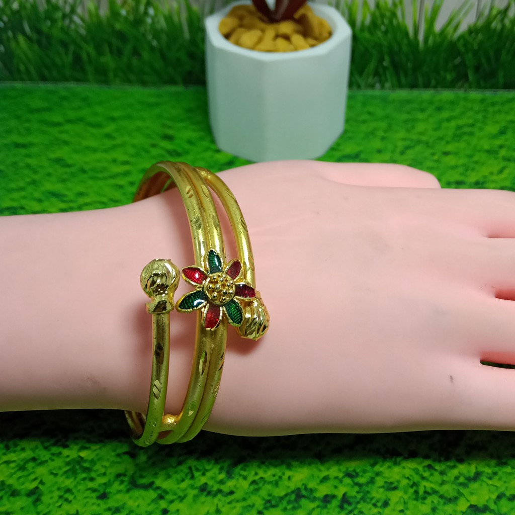 GELANG BANGKOK, model arab.Lapis emas 24k