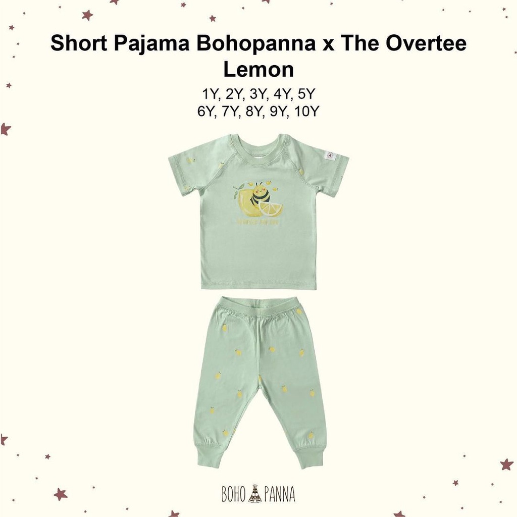 BOHOPANNA SHORT PAJAMAS X THE OVERTEE / PAJAMA ANAK