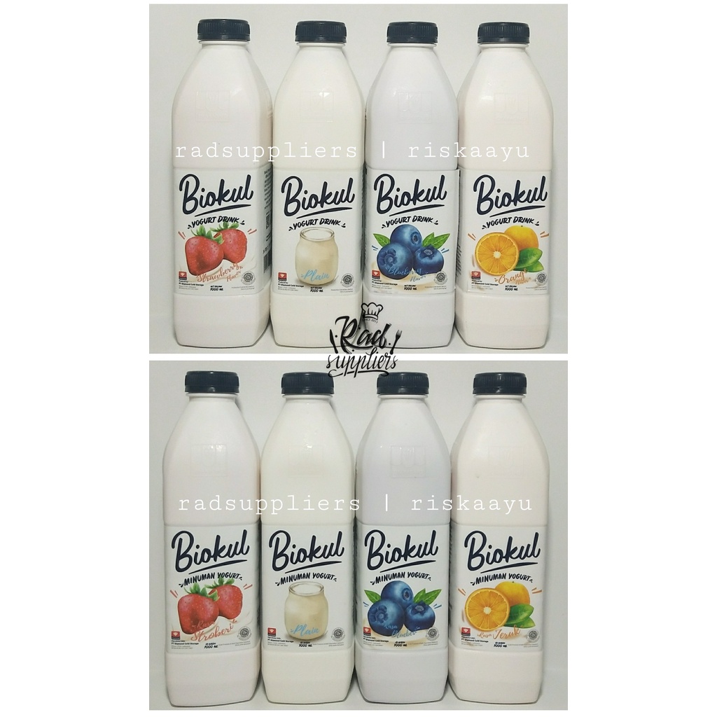 Jual Biokul Drink Yogurt Plain 1Liter, Minuman Yogurt Cair Rasa