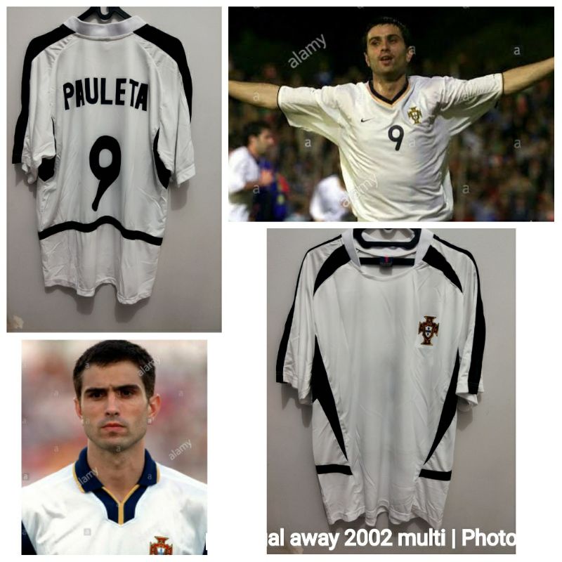 JERSEY MULTISPORT PORTUGAL AWAY 2002 PIALA DUNIA PAULETA 9