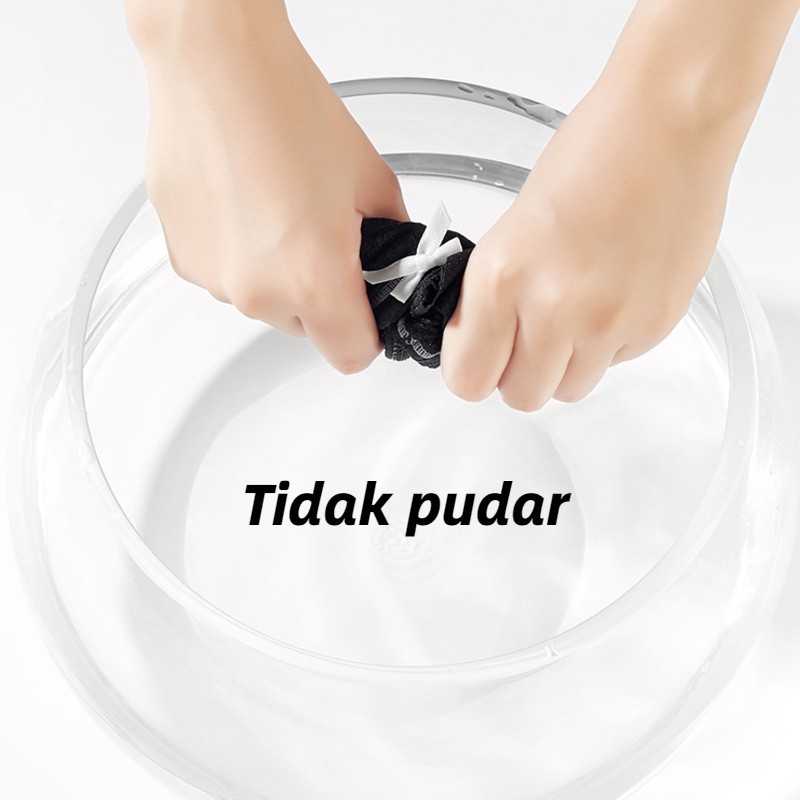 3SP | UW32 Celana Dalam Remaja Wanita Garis Polos Pita List Hitam Fashion Korea Import-5